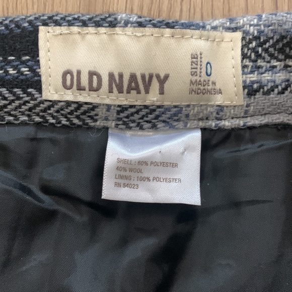 Old Navy Plaid Wool Skirt, Size 0 - Picture 8 of 8